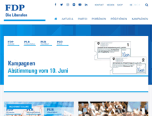 Tablet Screenshot of fdp.ch